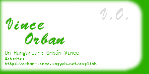vince orban business card