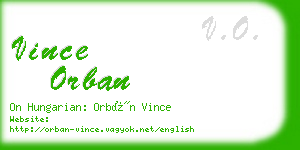 vince orban business card